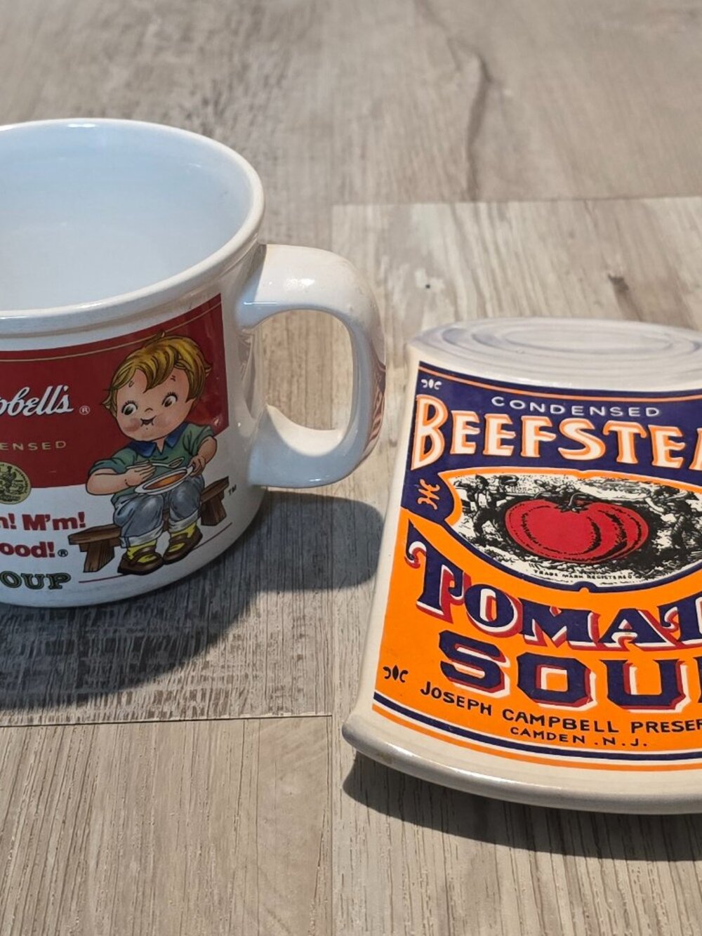 Vintage Campbell’s Soup Westwood Lot - Ceramic Kids Mug & Can Spoon Rest